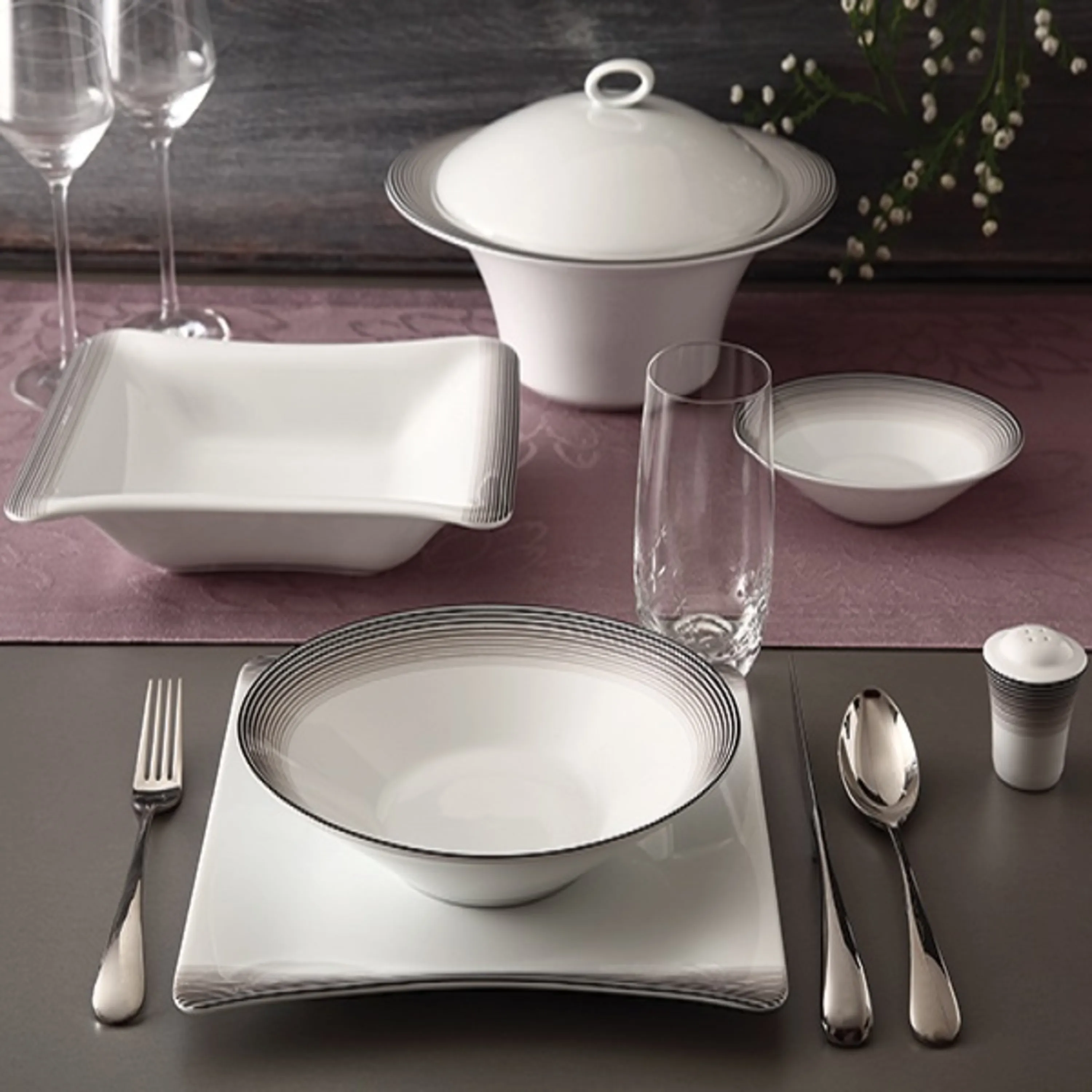 سرویس چینی زرین 6 نفره 30 پارچه غذاخوری کایزر